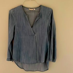 Light blue denim blouse